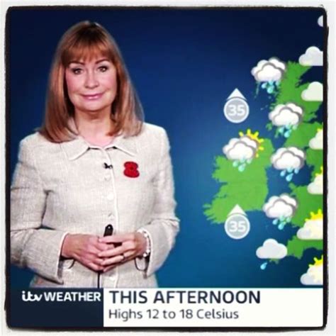 Sian Lloyd Tv Weather Presenter Extraordinaire Wearing Our Poppy Brooch