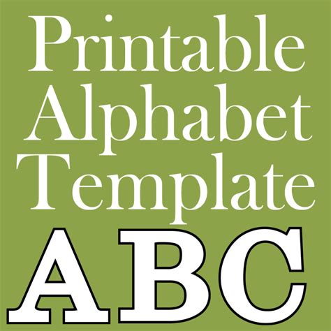 Adhere to for printable products on company, family entertaining, organizers. Free Alphabet Letter Templates to Print and Cut Out - Make Breaks