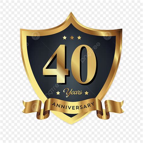 40th Anniversary Vector Hd Images 40th Anniversary Badge Logo Icon
