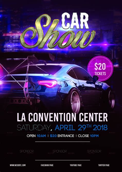25 Car Show Flyer Templates Free And Premium Download