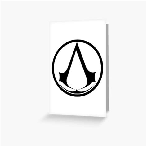 Assassins Creed Gaming Logo Greeting Card By Lordchanka01 Redbubble