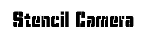 Stencil Camera Font