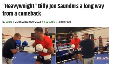 Billy Joe Saunders To Compete At Light Heavyweight If He Ant Shed To