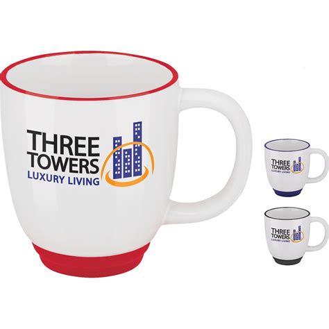 Advertising Two Tone Bistro Mugs 14 Oz Coffee Mugs