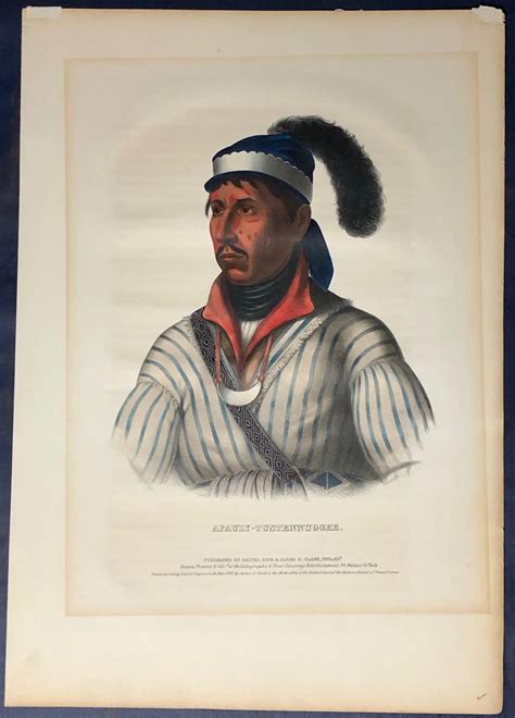 Apauly Tustennuggee Folio Hand Colored Lithograph From History Of
