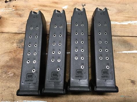 4 Glock 21 Factory 13 Round Magazin For Sale At