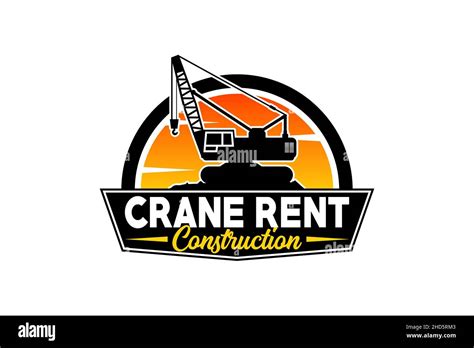 Crane Logo Template Vector Heavy Equipment Logo Vector For
