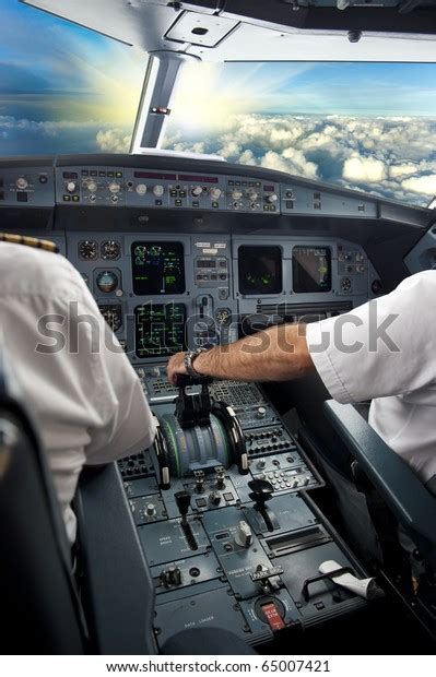 Cabin Pilot On Airplane Stock Photo 65007421 Shutterstock