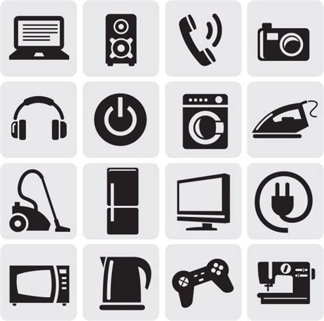 Huge Collection Of Black And White Icons Vector Vectors Graphic Art