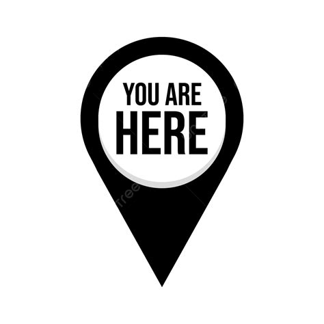 Map Pin Icon With You Are Here Map Pin Icon You Are Here Location