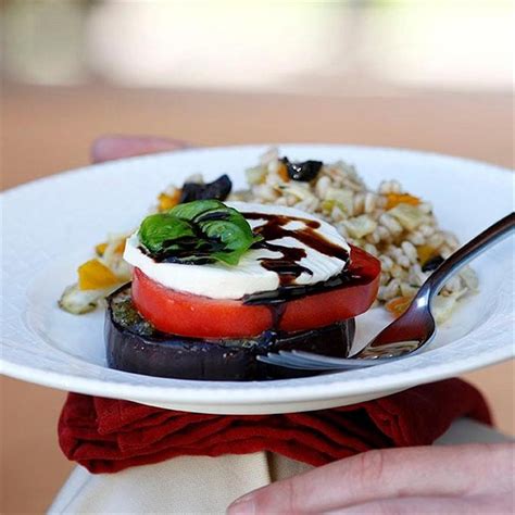 Grilled Eggplant And Tomato Stacks Recipe Eatingwell