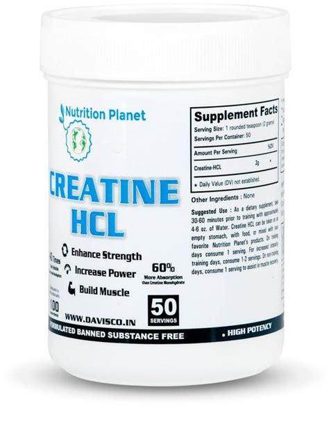 Creatine Hclcreatine Hcl Have A Much Greater Solubility Which Is Why