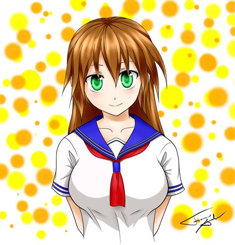 Smiling Anime School Girl By Siegfried87 On Deviantart