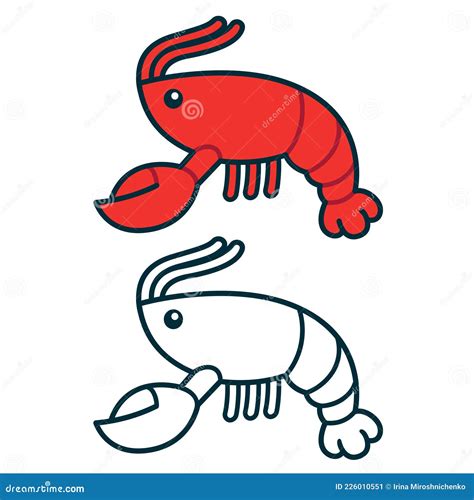 Cartoon Lobster Waving Vector Illustration 76379272