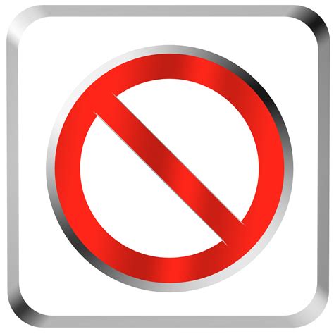 Prohibited 3d Signs No Symbol Sign Clip Art 8506469 Png