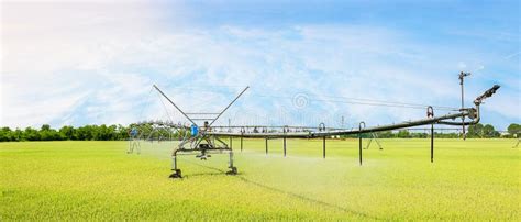 Irrigation System On Wheels Stock Photo Image Of Machine Plant 95092944
