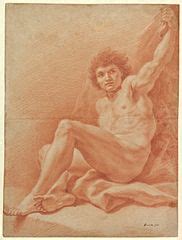 Berkas Seated Nude Male Figure Recto Seated Figure Verso