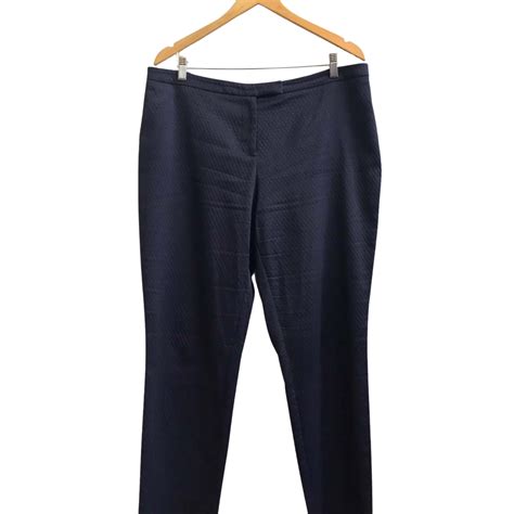 Hi There Womens Size 16 Straight Leg Pants Navy Blue