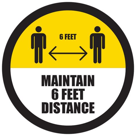 Series 5 Maintain 6 Feet Distance Floor Graphic Circle 17 Abc