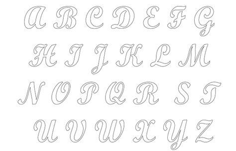 Moldes De Letras Moldes De Letras Cursivas Alfabeto Para Imprimir Em