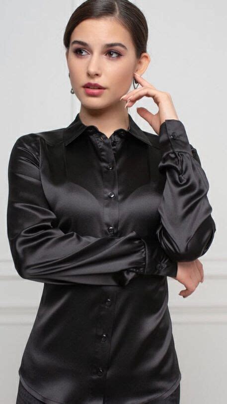 Pin By Pfbbfp On Idei Sexy Satin Dress Satin Blouses Satin Blouse Outfit