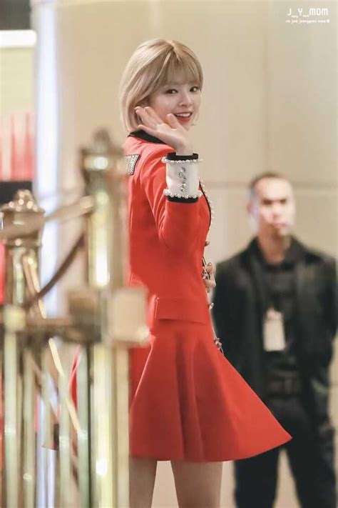 Twice Jeongyeon Cute Outfits Fashion Red Dress