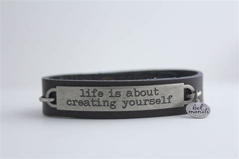 Discover and share leather cuff bracelets with quotes. Inspirational Quote Leather Cuff Bracelet (With images ...