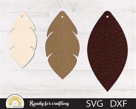 Feather Earring Svg Earring Template Svg Files For Cricut Etsy Uk