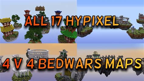 All 17 Hypixel 4 V 4 Bedwars Maps Free To Download No Adfly Youtube