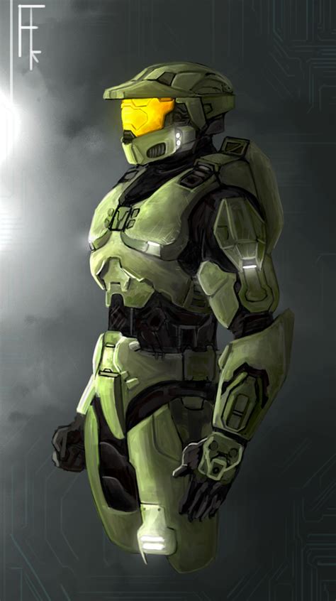 Halo Master Chief Sketch Mjolnir Mark Vi By Fotusknight On Deviantart