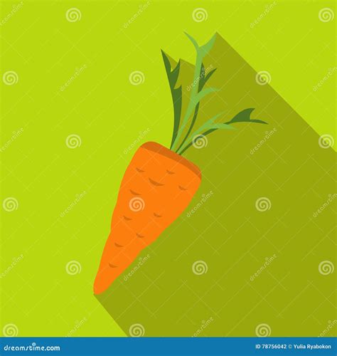 Carrot Icon In Flat Style Stock Vector Illustration Of Ingredient