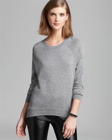 Autumn Cashmere Sweater Zip Back Elbow Patch Bloomingdales