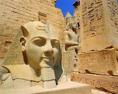 Statue Of Ramses Ii And Obelisk Luxor Temple Luxor Egypt North Africa Egyptian Artifacts