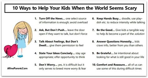 So it's important to ask some questions to get to know the person better. 10 Ways to Help Your Kids When the World Seems Scary - A ...