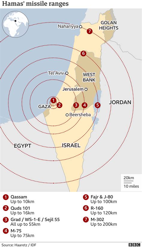 Map Israel Palestine Hamas