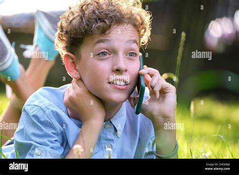 Boy Child Friendly Mobile Telephone Hi Res Stock Photography And Images