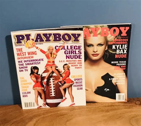 Vintage Playboy Magazine Lot March October Both Centerfolds