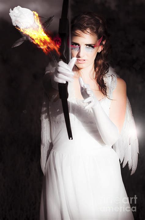 Cupid Angel Of Romance Setting Hearts On Fire Photograph By Jorgo Photography Fine Art America