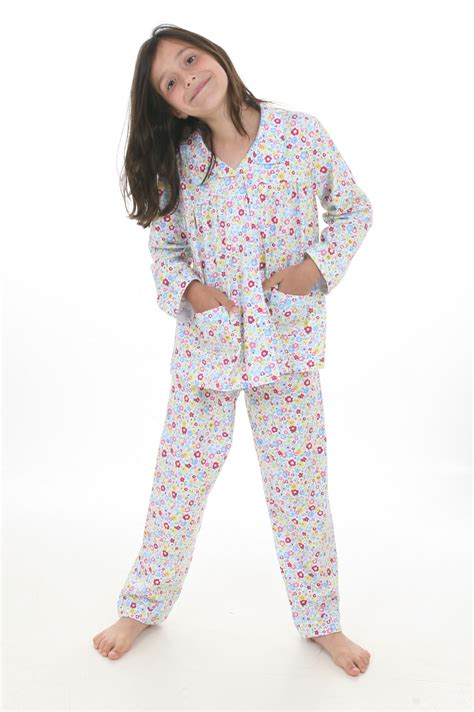 Traditional Ditsy Floral Soft Jersey Cotton Girls Pyjamas Mini