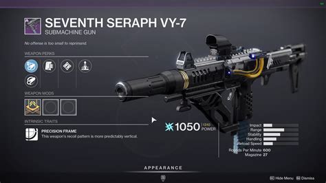 Seventh Seraph Weapon God Rolls Destiny 2 Shacknews