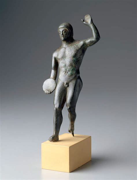 statuette of a discus thrower discobolos about 480 b c greek athletes museum of fine arts
