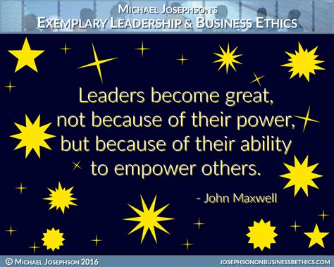 The characteristics of a good leader. BEST EVER POSTER QUOTES ON LEADERSHIP - Exemplary Business ...