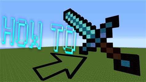 Minecraft How To Make A Diamond Sword Pixel Art W Killerkev Youtube