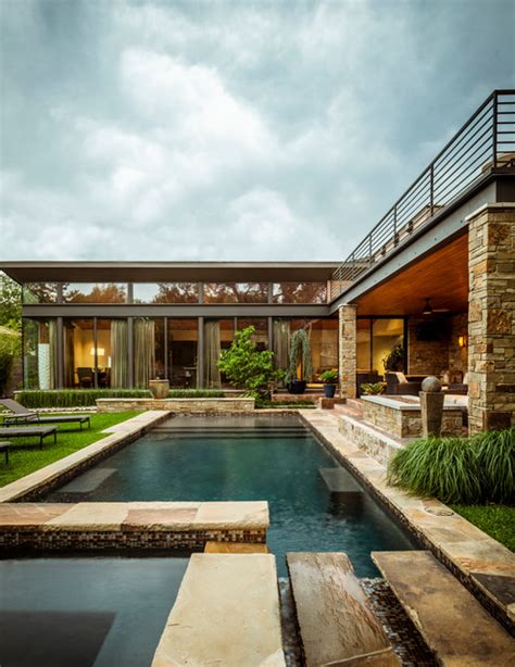 Swananoah Residence Contemporary Swimming Pool And Hot Tub Dallas
