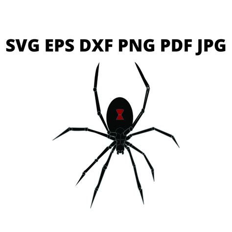 Black Widow Spider Svg Clipart Scary Insect Digital Download Etsy