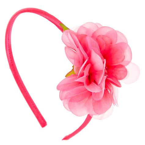 Hot Pink Flower Headband Claires Us