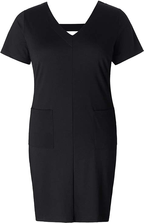 The shift dress is one of our favorites—streamlined, a little bit playful, and forever chic. Chicwe Women's Plus Size Stretch V Neck Shift Dress ...