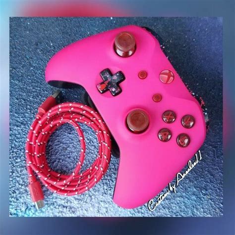 Xbox One S Model 1708 Wireless Controller Custom Red Rose Soft Etsy