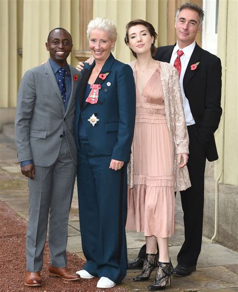 dame emma thompson with husband greg wise daughter gaia wise and son tindyebwa agaba wise