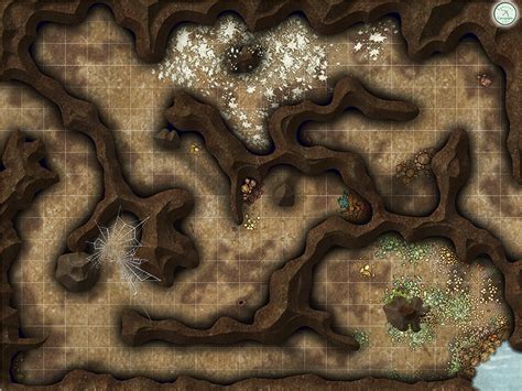 Dnd Cave Map ~ Dungeon Ruin Pathfinder Homebrew Battlemap Portal Schley